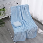 Extra Large Bath Towel Set Of 2, Staron Super Soft Absorbent Oversized Bath Sheet, 55x27 Inch Microfiber Bathroom Towel Set For Hotel Gym Shower, Blue