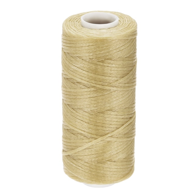 Unique Bargains Fil à Coudre en Cuir Ciré en Polyester Sable, 55 Yards