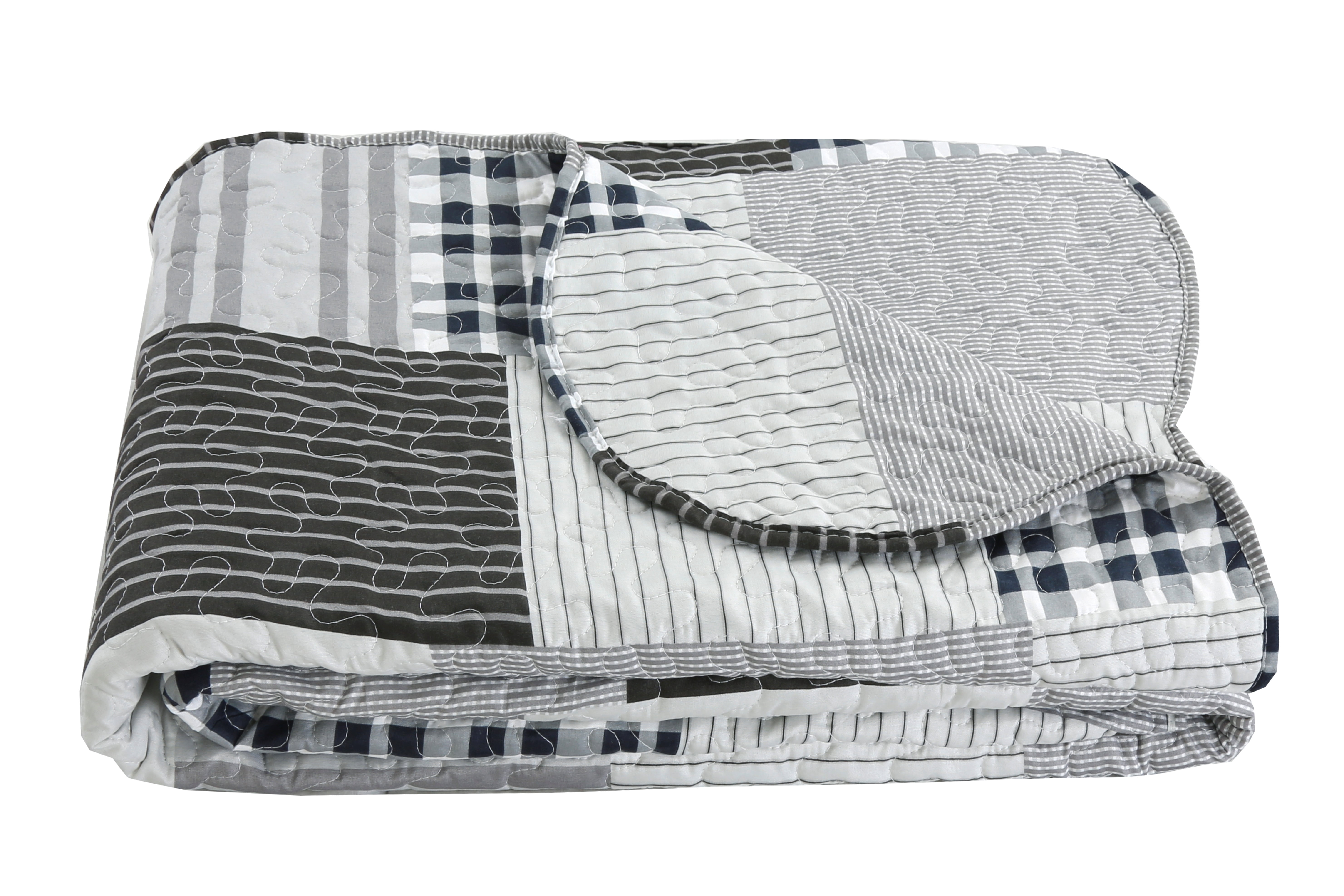 Marina Decoration Rich Printed Stitching Coverlet Bedspread Ultra Soft Summer Bedding Quilt Set with Quilted Sham