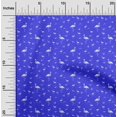 thumbnail image 2 of oneOone Polyester Spandex Lapis Blue Fabric Flamingo Sewing Material Print Fabric By The Yard 56 Inch Wide, 2 of 4