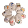 thumbnail image 3 of facefd 9Pcs Golf Iron Headcover Set Golf Club Head Cover Sleeve for Outdoor Sports Beige, 3 of 5