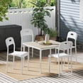 thumbnail image 3 of Modern Stackable Dining Chairs, Waterproof Plastic Seat with Ergonomic Back, Metal Legs, Easy Assembly, Space-Saving Kitchen Chairs for Dining Room, Indoor Outdoor Use, 45.5x40x76.5cm, 3 of 7
