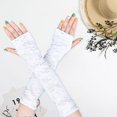 thumbnail image 3 of Breathable Fingerless Gloves Unisex Fingerless Gloves with Thumbhole Design Ripped Holes Decor Perfect for Adult Cosplay Punk, 3 of 5