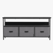 55 Inch TV Stand for Living Room, 3-Drawer Entertainment Center with Open Shelf, Modern Television Table Center Media Console with Storage Solutions