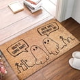 thumbnail image 4 of TIELUTT Halloween Door Mat Non Front Door Mat Outdoor Entrance Funny Door Mat Indoor Outdoor Non Shedding Entry Rug for Carpet Book Throw Blanket Heavy Knit Blanket Blanket Area Rugs 10'x10, 4 of 7