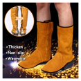 thumbnail image 3 of Leather Anti-scalding Work Safety Boot Welder Foot Welding Protection Wear-resistant Welding Foot Guard Shoes Covers ,Easy to Wear, 3 of 3