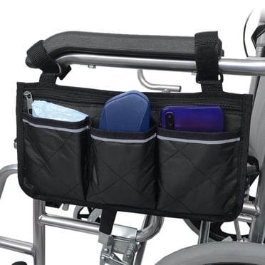 Sac Léger pour Fauteuil Roulant, Sac de Rangement pour Fauteuil Roulant Sac Latéral pour Fauteuil Roulant, Appareils de Voyage pour Personnes Âgées pour le Transport de Mobilité Violet