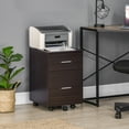 thumbnail image 2 of Vinsetto Mobile File Cabinet, 2-Drawer Filing Cabinet with Wheels, Brwon, 2 of 10