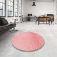 thumbnail image 4 of Ahgly Company Tapis d'Intérieur Lavable à la Machine, Carré, Transitionnel, Rose, Tapis de Zone, 6 Pieds Carré, 4 of 7