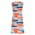 thumbnail image 5 of Penkiiy Robes de Printemps pour Femmes 2024 Décontractées Imprimées Amples Sans Manches Couleur Unie Col Rond Tempérament Élégantes Robes Dos Nu 2TG Multicolore, 5 of 5
