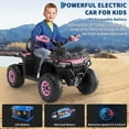 thumbnail image 4 of Garvee VTT pour Enfants 12 V, 3 Vitesses Variables, avec Télécommande Parentale, Phares DEL, Musique, Rose, 4 of 7