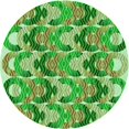 thumbnail image 1 of Ahgly Company Tapis d'Intérieur Ronds Transitionnels Lavables à la Machine, Vert Lime Foncé, 6 Pieds Rond, 1 of 7