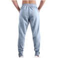 thumbnail image 3 of FAIWAD Mens Sweatpants Elastic High Waist Drawstring Workout Joggers Pants Button up Outdoor Trousers, 3 of 5