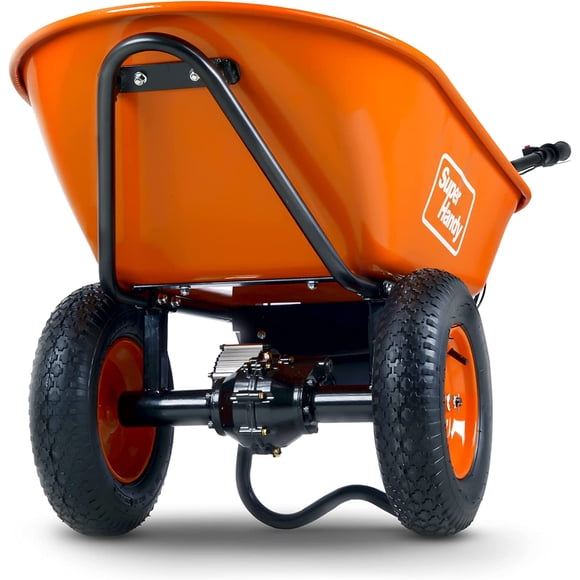 SuperHandy Motorized Wheelbarrow - Electric Self-Propulsion, 48V 2Ah Battery, 330lb Capacity, 4 Cu. ft Tub, DUMP