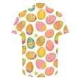 thumbnail image 4 of VBTAPA Mens Spring Shirts Happy Easter Day Rabbit Eggs Print Button Down Shirt Short Sleeve Hawaiian Beach Party Tops Prime Sales Today Multicolor XXL, 4 of 6
