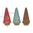 thumbnail image 2 of Led Glass Tree Decor 9.25" - Set of 3, 2 of 3