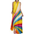 thumbnail image 2 of Ovzne Robes d'Été pour Femmes 2025 Robe pour Femme Mode Femme Confortable Été Imprimé Sans Manches Robe à Col en V Robe de Printemps Imprimée Liquidation, 2 of 5