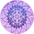 thumbnail image 1 of Ahgly Company Machine Washable Indoor Round Transitional Blossom Pink Area Rugs, 4' Round, 1 of 7