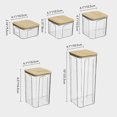 thumbnail image 2 of Ohufall Bamboo Cover Plastic Transparent Storage Tank Airtight Food Storage Containers For Five Grain And Miscellaneous Grain, 2 of 5