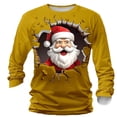 thumbnail image 1 of RXMEKW Haut à Manches Longues à Col Rond avec Imprimé de Noël pour Hommes, Chemise Décontractée en Polyester, Vert Taille g, 1 of 3