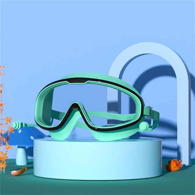 Kids Swimming Goggles - Large Frame HD Waterproof Eyewear - Adjustable Soft Silicone Seal & Eye Protection for Children