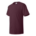 thumbnail image 3 of Hanes Mens 5.2 oz HEAVYWEIGHT Short Sleeve T-shirt, L, Maroon, 3 of 4