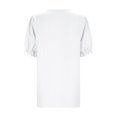 thumbnail image 5 of B91xZ Chemise d'Été pour Femmes Col en V Manches Courtes Hauts Unis Blouses, Blanc P, 5 of 5