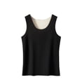 thumbnail image 1 of RXIRUCGD Chandail Décontracté pour Femmes Col Rond Sans Manches Haute Élasticité Garde au Chaud sous-Vêtements Hauts (Noir, Taille : 2TG), 1 of 3