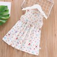 thumbnail image 4 of EQWLJWE Liquidation d'Économies d'Été! Été Tout-Petits Bébés Filles Jupe Trapèze Imprimée Dessin Animé Sans Manches Manteau Robe de Fête 1-7 Ans, 4 of 4