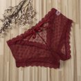 thumbnail image 3 of Faithtur Femmes Transparente Dentelle Culottes Couleur Unie Respirante Slips, 3 of 7
