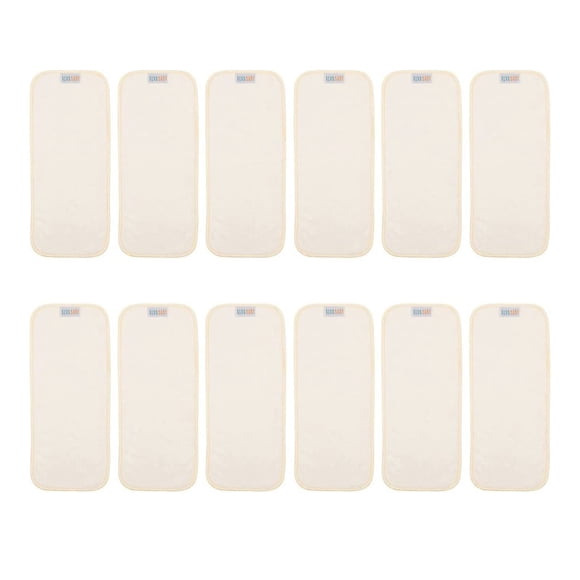 ALVABABY 12PCS Cloth Diaper Inserts 3-Layers Super Soft Inserts for Cloth Diapers and Cloth Diapers Covers 12X