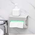 thumbnail image 5 of Dvruxg Wall Mounted Tissue Box Holder, Punch-Free Kitchen Bathroom Paper Organizer(Gray), 5 of 5