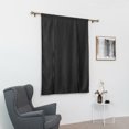 thumbnail image 4 of Innerwin Half Window Curtains Solid Color Kitchen Valance Rod Pocket Soft Short Blackout Curtain Ruched Waterproof Panels Darkening Thermal Insulated Black 47.24 x 55.12", 4 of 9