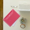 thumbnail image 5 of IROINID File Bag,Document Organizer,Reusable File Folders File Bags Document Holder,Thickened A4 Transparent Document Bag Waterproof Buckle Bag Label Plastic Archive Bag Data Bag, 5 of 5
