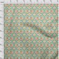 thumbnail image 4 of oneOone Georgette Viscose Green Fabric Ikat Sewing Craft Projects Fabric Prints By Yard 42 Inch Wide, 4 of 5