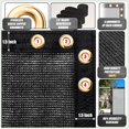 thumbnail image 3 of ColourTree 6' x 50' Black Fence Privacy Screen Windscreen Cover Fabric Shade Tarp Netting Mesh Cloth - Commercial Grade 170 GSM - Cable Zip Ties Included - We Make Custom Size, 3 of 8