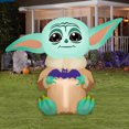 thumbnail image 3 of Grogu stylisé Airblown avec chauve-souris Star Wars, 3 of 3