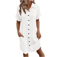 thumbnail image 5 of Gspmoly Robe d'Été, Robe à Manches Longues à Col en V Style Imprimé pour Dames, Robes Formelles pour Femmes Offres Prime, 5 of 5