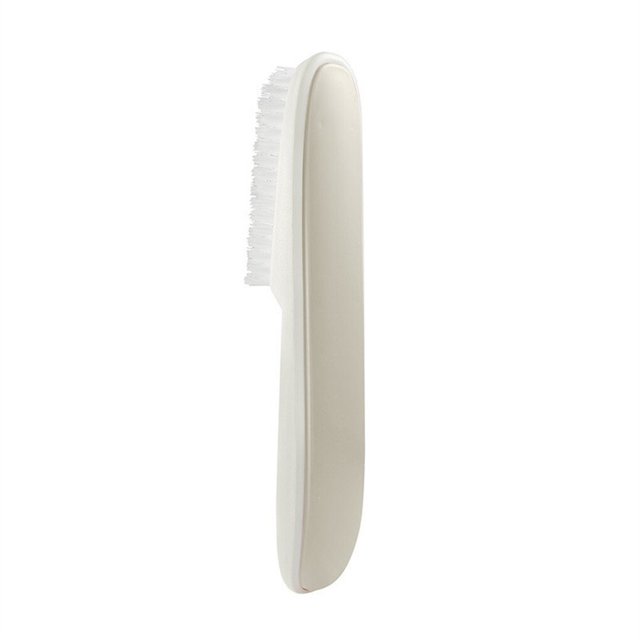 Brosse de Nettoyage pour Chaussures en Plastique Portable Réutilisable Lavable Mini Plastique Portable Ergonomique à Main avec Poignée Colorée Brosses pour Chaussures Ménagères PBT Blanc