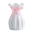 thumbnail image 1 of European Lace Plastic Flower Vase - 6.3in Wedding Candy Box for Home/Table Decor, Imitation Glazed Finish (White)​, 1 of 6