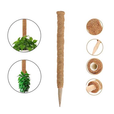 TiooDre 50cm Garden Plant Climbing Stick Plant Climbing Coconut Strut Support Rod Coir Poles Plant Support Extension For Indoors Garden