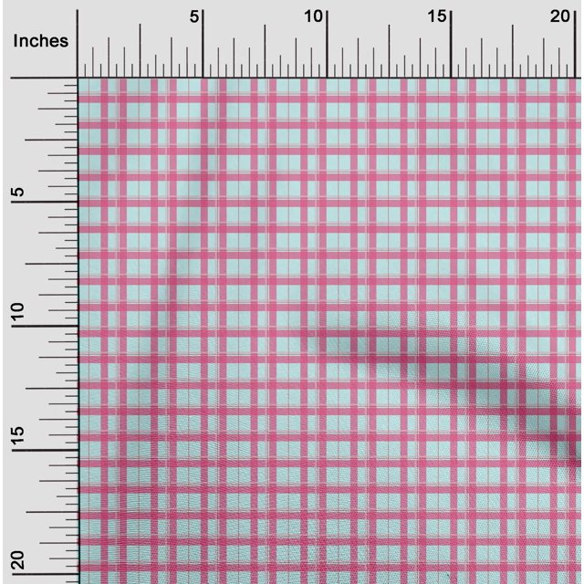 oneOone Cotton Poplin Fabric Madras Check Printed Fabric 1 Yard 42 Inch Wide