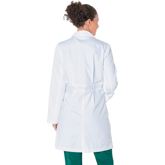 Landau Women's White Lab Coat Uniform 4 Interior Tablet Pocket, 18