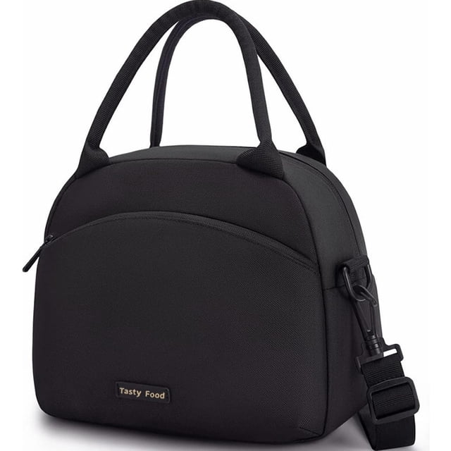 Insulated Lunch Bag for Men & Women, Lunch Kit Leakproof Cooler Bag Insulated Lunch Bag, Portable Lunch Box for Men, Lunchbag Reusable Mens Lunch Bag for Work, School, Picnic, Camping, BBQ(Black)