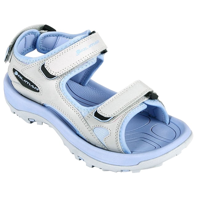 Orlimar Sandale de Golf pour Femmes à Fermeture à Crochet et Boucle Spikeless, 7 Gris Moyen/lilas