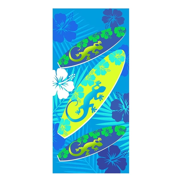 Cartoon Print Bath Towel - Quick-Dry Microfiber Swimming Towel, Active Design for Kids and Adults, Beach & Pool Essentials