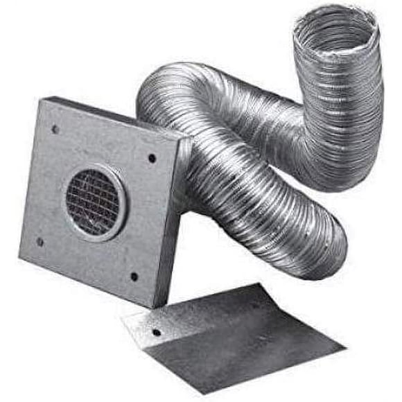 Simpson Dura Vent Trousse d'Air Extérieur 2 Pouces X 10 Pieds Trousse de Tuyau Flexible en Aluminium pour Poêle à Granules Admission d'Air Frais