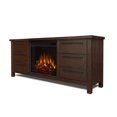 thumbnail image 4 of Real Flame Parsons Cheminée TV Stand en Chêne Châtaignier, 4 of 25