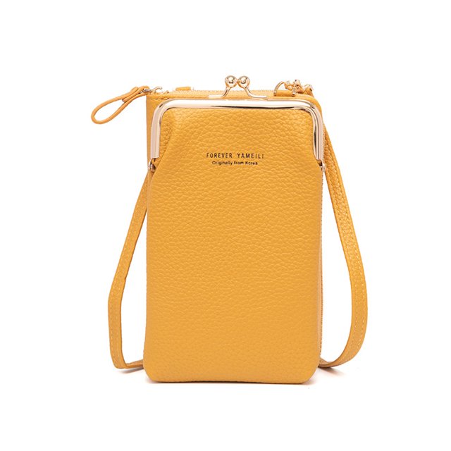 EYIIYE Sac à Bandoulière Unique pour Femmes Rangement Téléphone Poche Détachable Carrée