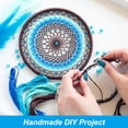 thumbnail image 4 of Unique Bargains Dream Catcher Rings, 6 Pcs Metal Heart Shape Macrame Wreath Floral Ring Hoop, Silver, 4 of 6